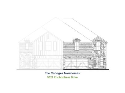 New construction Townhouse house 3521 Jester Dr, Lewisville, TX 75056 plan TH Building 17 Unit 2 C - image