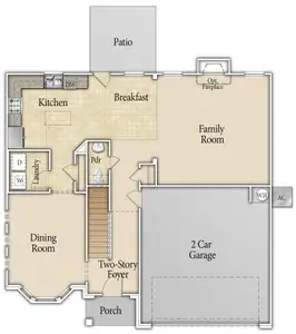 New construction Single-Family house Hinesville, GA 31313 plan The Sunbury - image