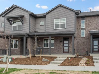 Orchard front exterior at a Meritage Homes community in Aurora, CO.