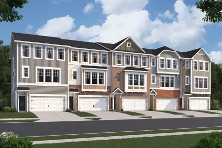 New construction Townhouse house 10047 Secluded Garden Dr, Apex, NC 27523 plan Hyde Park - image
