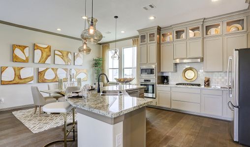 Kitchen with pendant lighting