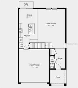 Upgraded options include: covered lanai, extended flooring in great room, whole house faux wood blinds, and side by side refrigerator.