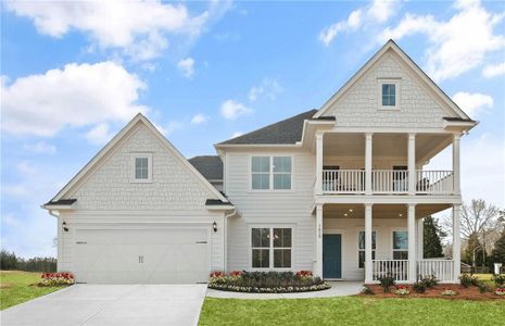 New construction Single-Family house 7277 Maple Brook Lane, Flowery Branch, GA 30542 Riverton- photo 0