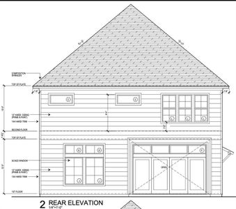 Projected rear elevation of 404 Columbia Street.