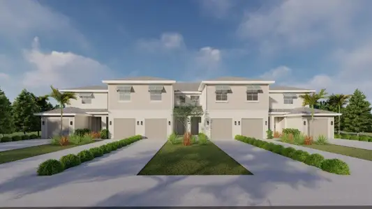 New construction Townhouse house 194 Lakeside Landing Dr, Royal Palm Beach, FL 33411 plan Waverly - image