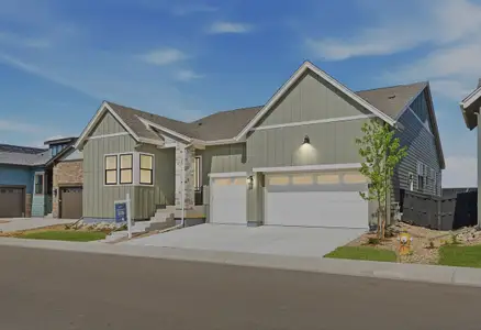 New construction Single-Family house 11184 Amber Light Trl, Littleton, CO 80125 plan 5087 Stillwater Elevation A - Modern Farmhouse - image