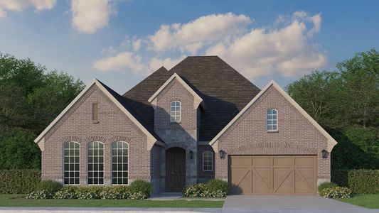 Plan 1631 Elevation A with Stone