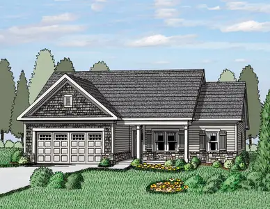 New construction Single-Family house 131 Harmony Farms Orch, Eatonton, GA 31024 plan (GA)Carson A.1 2 Front Entry - image