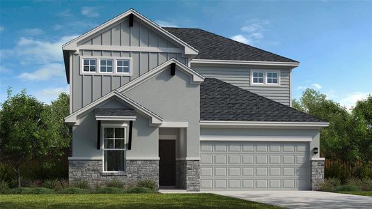 New construction Single-Family house 4332 Contrail Ln, Round Rock, TX 78665 Pleasanton- photo 0