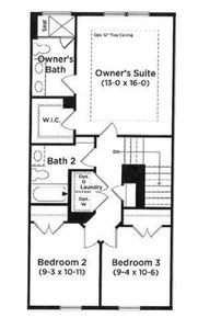 3rd Floor- Owner's Suite with Ensuite Bathroom, 2 Guest Bedrooms,  Full Guest Bathroom, Laundry