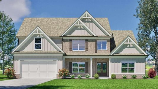 New construction Single-Family house 1401 Willowbend Pl, Monroe, GA 30655 plan (GA) Brunswick A 3 Side Entry - image