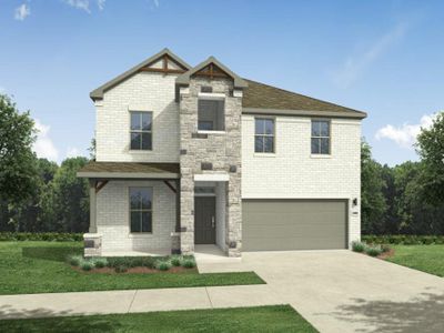 New construction Single-Family house 115 Melrose St, Hutto, TX 78634 plan Sapphire | Prairie Winds - image