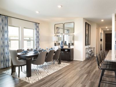 The open floorplan provides excellent entertaining.