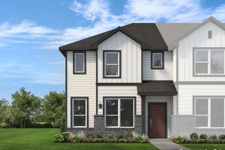 New construction Townhouse house 11903 Outer Bark Dr, Tomball, TX 77375 plan Seven Oaks Crockett - image