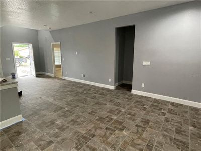 Neutral tile throughout common areas