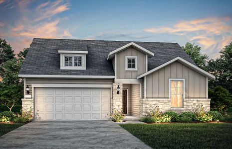 The Parker, a one-story home with 2-car garage, shown with Home Exterior 39