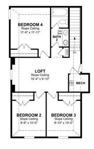 Beazer Homes The Villages of Hurricane Creek Berkshire Floorplan.