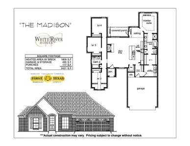 New construction Single-Family house 1250 Royal St, Salado, TX 76571 plan Madison - image