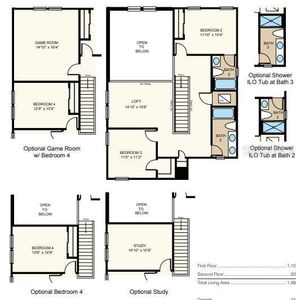 Second Floor - Structural options added include: covered lanai, 8' interior doors, game room with bedroom upstairs instead of loft, and gourmet kitchen