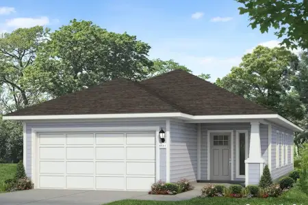 New construction Single-Family house 354 Golden Paint Trl, Liberty Hill, TX 78642 plan Cascade 1450 - image