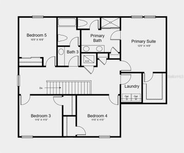 Second Floor Plan - Structural options added include: covered lanai