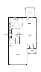 This floor plan features 3 bedrooms, 2 full baths, 1 half bath and over 1,900 square feet of living space.