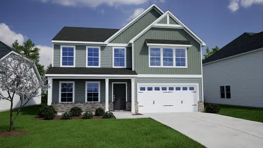 New construction Single-Family house 40 Plantation Dr, Youngsville, NC 27596 plan Russell - image