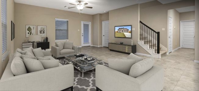 Family Room from a Spec home in Houston Community.