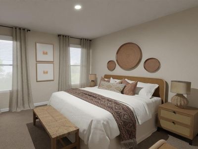 Relax in your private owner`s suite complete with en-suite bath and large walk-wardrobe. (Artist`s rendering of the Isla)