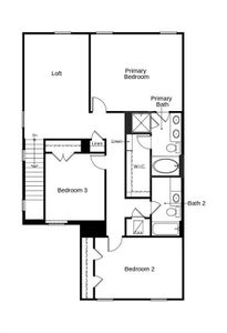 This floor plan features 3 bedrooms, 2 full baths, 1 half bath and over 2,200 square feet of living space.