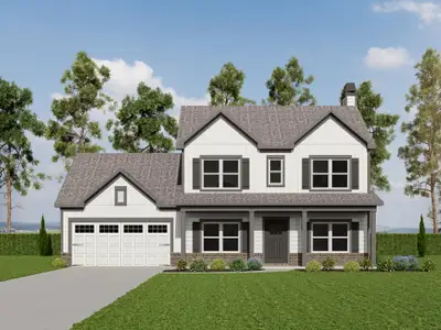 New construction Single-Family house 124 Harmony Farms Orch, Eatonton, GA 31024 plan (GA)Jackson A 2 Front Entry - image