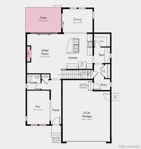 Structural options include: fireplace at gathering room, center meet sliding glass door, outdoor living 1, primary bath configuration 3, private bath at upstairs bedroom, built in appliance package.