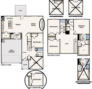 Harding Floor Plan. Replaced the Study with an Additional Bedroom.  Two Bedrooms on the Main Floor!