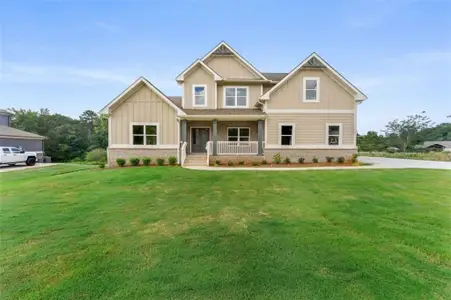 New construction Single-Family house 152 Blue Rider Trl, Hoschton, GA 30548 The Milton- photo 0