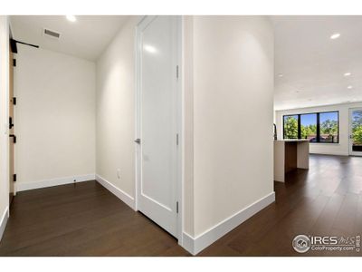 The entry with a large closet, makes for some space between the front door and the kitchen.