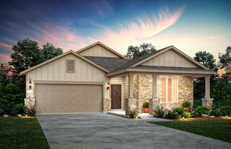 The Orchard, a one-story home with 2-car garage, shown with Home Exterior 41