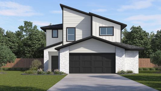 New construction Single-Family house 12906 Cattle Rustler Rd, Mustang Ridge, TX 78610 plan The Rushmore - image