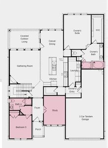 Structural options added include: Additional bedroom with bath, study, soaking tub in owner's suite and media room.