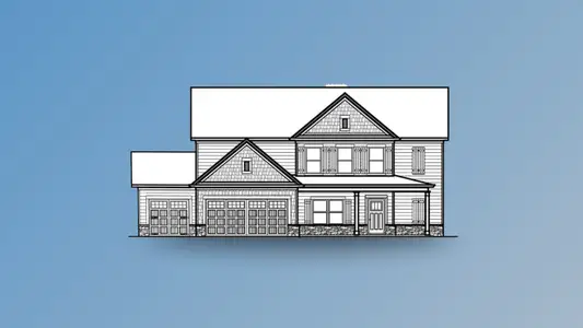 New construction Single-Family house 89 Boggs Rd, Williamston, SC 29697 plan (SC) Hayden A 3 Front Entry - image