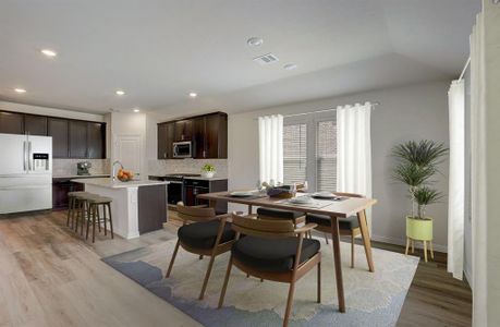 Dining area featuring light hardwood / wood-style flooring