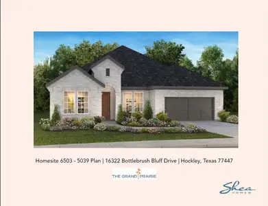 New construction Single-Family house 16322 Bottlebrush Bluff Dr, Hockley, TX 77447 plan 5039 Elevation A - image