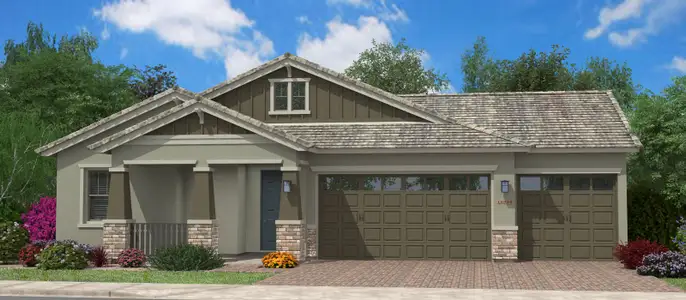 New construction house 3029 W Sherman Rd, San Tan Valley, AZ 85142 plan Rockaway Super Garage - image