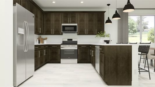 Kitchen island and appliances