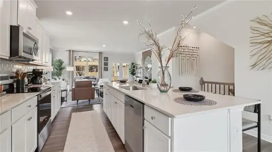 New construction Townhouse house 3571 Overlook Rise Dr, Peachtree Corners, GA 30092 - image