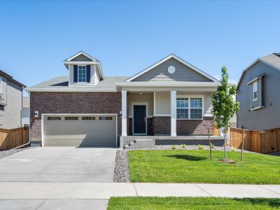 New construction Single-Family house 6140 Hourglass Dr, Brighton, CO 80601 The Byers- photo 0