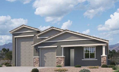 New construction Single-Family house 2689 E Abe Truckle Ave, San Tan Valley, AZ 85140 Opal RV Garage Homeplan- photo 0