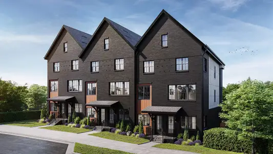 New construction Townhouse house 11470 Haynes Bridge Rd, Alpharetta, GA 30009 plan Anniston - image