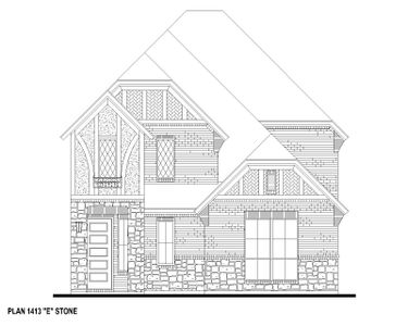 Plan 1413 Elevation E w/ Stone