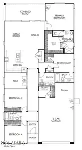 New construction Single-Family house 2928 E Mecklenburg Wy, San Tan Valley, AZ 85143 plan Plan 4003 - image