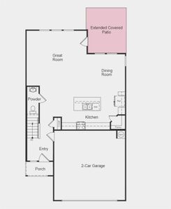 Structural options added:  Extended covered patio.